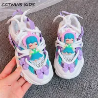Kids Sneakers Summer Autumn Girls Fashion Casual Sports Running Trainers Cute Cartoon Breathable Soft Sole Baby Socks Shoes 220114