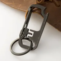 multi-function opener ruler keychain Hang buckle Key ring beer bottle opener 3 colors Stainless steel key chain 21 O2