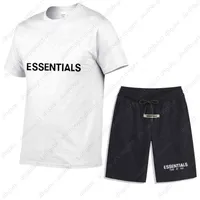 2022 Fashion Brand Essential Early Spring Feel Double Line Casual Sports Short Sleeve Shorts Set Chest Soup Seal 437lzltx