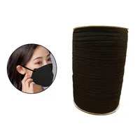 Banda elástica blanca cordón negro pesado estiramiento alto elasticidad tejido para artesanías de costura DIY Mask274V
