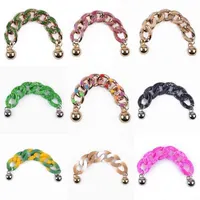Shoes Accessories 1 Pcs Chains Croc Shoe Charms Bling Colorful Metal Decorations Rainbow Lightweight Large Women Gift 220121