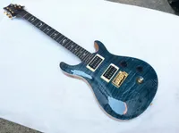 Custom Ocean Blue Guitare Electric Guitare flambée Dessus d'érable Reed Smith Guitar Gold Hardware Chine Guitares Livraison Gratuite