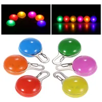 Dog Collars Multi Colors LED Pet Pendant Colorful Light Flashing Luminous Collar Supplies Glow Safety Tag