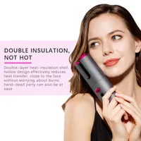 Cordless Automatic Hair Curler iron wireless Curling USB Rechargeable Air for Curls Waves LCD Display Ceramic Curly271U
