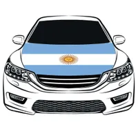 アルゼンチン国旗カーフードカバー3.3x5ft 100％ポリエステル、エンジン弾性布を洗うことができます、車のボンネットバナー