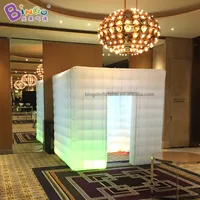 Hot sales trade show tent inflatable photo booth with lights toys sports inflation photographic kiosk for party event decoration