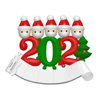 Adornos de Navidad 2020 Colgante PVC Muñeco de nieve Mascarilla Decoración de cuarentena Colgadores de Navidad Árbol de Navidad Colgantes Santa Claus Venta caliente 6 99ZB G2