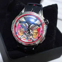Roger Dobby Mechanical Watch Hollowed Out Automatic Tourbillon Men's Domineering Fashion Trend High-grade Waterproof