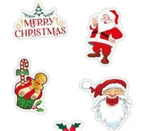 Kerstmis Santa Claus Paster Wall Car Dank u Stickers Badkamer Thuis Kamer Decoratie Waterdichte Papier Stam Notebook Hot Koop 3 5xq M2