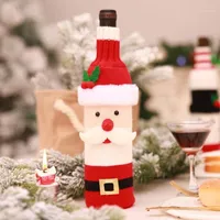 زينة عيد الميلاد 1 قطعة زجاجة النبيذ ثلج سانتا الديكور عيد الميلاد كاب ديكور مرح عيد الميلاد 1