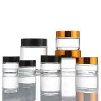Glass Cosmetic Jars 5g-100g Empty Cream Bottle Containers Packing Refillable Bottles Makeup Tool Storage Jar 0086PACK