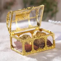 キャンディボックスの宝箱の形の結婚式の好意ギフトボックスをくるく透明な好意的な保有者ヨーロッパスタイルのお祝いウェディングパーティーギフト