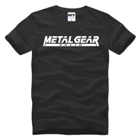 Jeu Mgs Mégs Metal Gear Lettre Solid imprimé Hommes Hommes T-shirt Homme T-shirt 2016 Nouvelle manches courtes Coton Tshirt Tee Camisetas Masculina Y200104