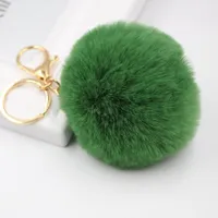 Keychains Fluffy Fur Pom Soft Faux Ball Car Keyring Pompom Key Chains Holder Women Bag Pendant Jewelry Gifts