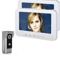 Videodörrtelefoner 7 '' TFT LCD Wired Phone Visual Intercom Doorbell System Indoor Monitor 700tvl utomhusvattentät IR -kamera11