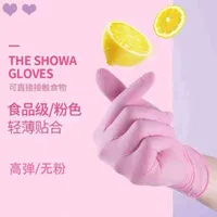 100P Nitrile Disposable Gloves Waterproof Powder Free Latex Gloves Garden Household Laboratory Kitchen Cleaning Food Baking Tool 220111