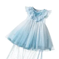Девушки платье с мысом Детской одеждой Рождества Hallowmas принцессой блесток партии платье Baby Girl одеждой Синих детьми Платья