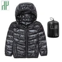 HH Детская верхняя одежда дешевый мальчик и девочка зима с капюшоном пальто Parka теплые подростковые куртки 2 6 8 10 12 14 лет детей вниз куртка LJ201125