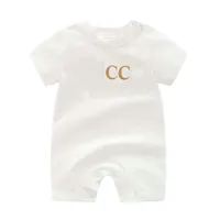 Jumpsuits de alta calidad Etiqueta de moda para bebés recién nacidos bebés y niñas Carta de niñas Diseñador de mameluca NUEVA Ropa de bebé 100% algodón Brand Kids Minkers Box