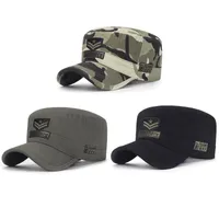 Stati Uniti Corps Cap Hat Cappelli Militari CamouflageフラットトップトップUOMOコットンネイビーRicamato Camoサイクリングキャップマスク
