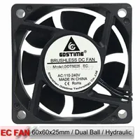 Fans & Coolings Gdstime 60mm 6cm 60x60x25mm Hydraulic Dual Ball Bearing AC 110V 120V 220V 240V EC Cooling Fan1