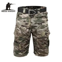 MEGE KNIGHT Brand Tactical Men Military Camouflage Short Multi Pocket Summer Breathable Quick-dry Male Casual Short Pants W220221