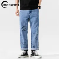 Cauresta coréen Fashoins Jeans pantalons hommes 2020 Vintage pantalon droit HIP HOP Streetwear Harem Pantalons Harajuku Baggy Hommes Jeans 201118