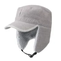 男性の女性の柔らかいフリースの暖かい冬の帽子Sherpaのビザの防風のイヤラップD0LBサイクリングキャップマスク