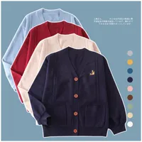 Clothing Sets Winter School JK Uniform Sweater Coat Anime Cosplay Costumes Cardigan Outerwear Soft Fleece Loose Knitting For Girl