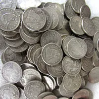 US-Voll-Set (1840-1891) P / O / CC / S 104 stücke Sitzen Freiheit Handwerk Quater Dollar Silber Überzogene Kopie Münze Messingschmuck Dekoration Zubehör