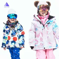Girls' Toddler Ski Jacket and Snowbib Snowsuit Set Kids Winter Ski Sets Children Snow Suit Coats Outdoor Snowboard Cycling Brand 220121