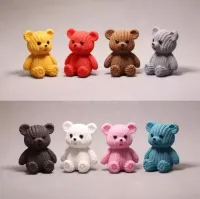 Parti Evleri Dekorasyon Aksesuarları Sevimli Plastik Teddy Bear Minyatür Peri Paskalya Hayvan Bahçe Figürinler Ev Süslemeleri C0114