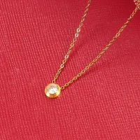 Pingente de diamante Singel CZ Rose Gold Silver Color Colar para mulheres Jóias de figurino vintage Somente com Bag1778