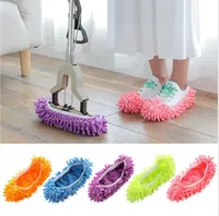 Lazy Clean Mop Slipper Reusable Shoe Cover Candy Color Soft Washable Floor Cleaning Household Cleaning Tools Accessories LJJP630