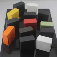 Heißer Verkauf Schmuckschatulle mit Stempel Mulitcolor Brief Schmuck Verpackung Display Case Box Square Schwarz Hohe Qualität