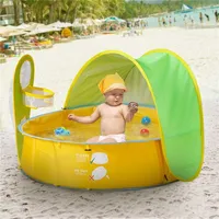 Altri bambini Mobili Baby Beach Tenda UV-Protecting Sunshelter Giocattoli Piccola casa impermeabile Tenda da sole tenda Piscina portatile Bambini T