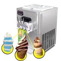 Gratis verzending naar de VS Commerciële keukenaanvraging 3 smaken Yoghurt Soft Ice Cream Machine