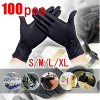 Reusable Nitrile Gloves 100pc Waterproof Cleaning PVC Rubber Latex Guantes Work Gloves Household Accessories Kitchen Convenience 220111
