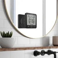 防水温度計湿度計デジタルバスルームのシャワー壁のスタンドクロック湿気温度特殊タイマー機能シャワーKITC323D