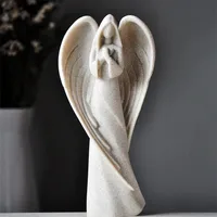 [MGT] Europäische Guardian Skulptur Dekoration Wohnzimmerstudie Kreative Statue Handwerk Retro Home Zubehör Gebet Angel 201210