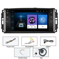 Fullständig funktion Multimedia Player Navigation GPS 7 tum Android Car DVD Stereo Radio för Jeep Compass Commander Grand Cherokee Wrangler Free Patriot