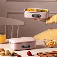 220V Electric Lunch Box Smart Rice Cooker Portable Multicooker Three-dimensional Heating Heat Preservation Cooking Box Office 201016