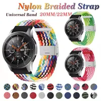 20mm 22mm Braided Nylon Loop Strap watchBand for Samsung Galaxy watch 3 46mm iwatch 38mm 42mm active 2 40mm 44mm Gear S3 bracelet Huawei GT2 Pro