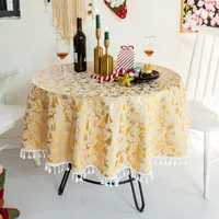 Christmas Round Tablecloth Nappe Cover Party Wedding Cloth for Home Table Mantel New Year Decoration Y200421
