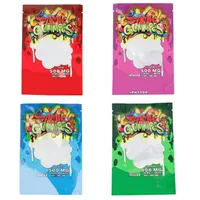 500MG Dank Gummies Mylar Bag Edibles Retail Zip Lock Packaging Worms Bears Cube Gummy for Dry Herb Tobacco Flower Free freight a48