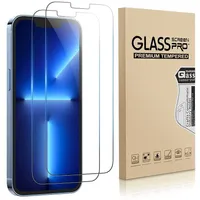 2 Pack 0.3mm 9H clear Screen Protector Tempered Glass for iPhone 13 12 11 Pro Max XS XR Film with Retail Box