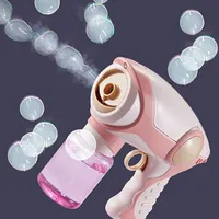Smoke Fog Spray Bubble Machine Gun Cute Automatic Soap Water Blower Outdoor Toys For Kids Girls Boys Gift Sport Party Home LJ200908