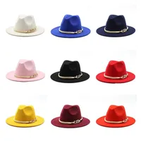 الرجال الرسمي قبعة الجاز أعلى قبعة المرأة واسعة بريم القبعات رجل بنما كاب فيلت فيدورا قبعات امرأة تريلبي تشافت مان الأزياء والإكسسوارات الجديدة