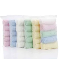 Muslin 6 Layers Cotton Soft Baby Towels 5pcs Lot Baby Face Towel Handkerchief Bathing Feeding Face Wipe Burp Cloths