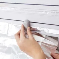 Küchenwand montiert Lagerständer Multifunktions 6 in 1 Aluminiumfolie Papiertuchhalter Wrap Cutter Spice Jar Halter Regal Rack EEF4848